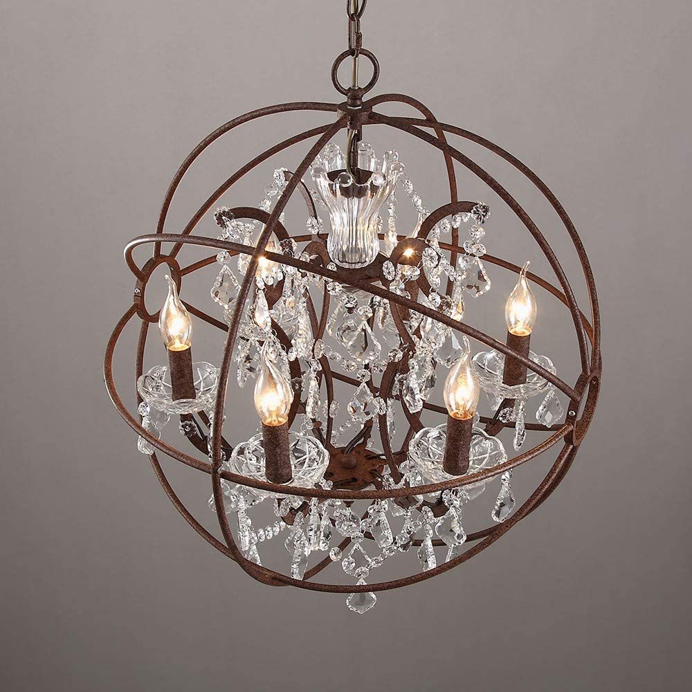 Sylirara Traditional Single Orb Crystal Pendant Lamp