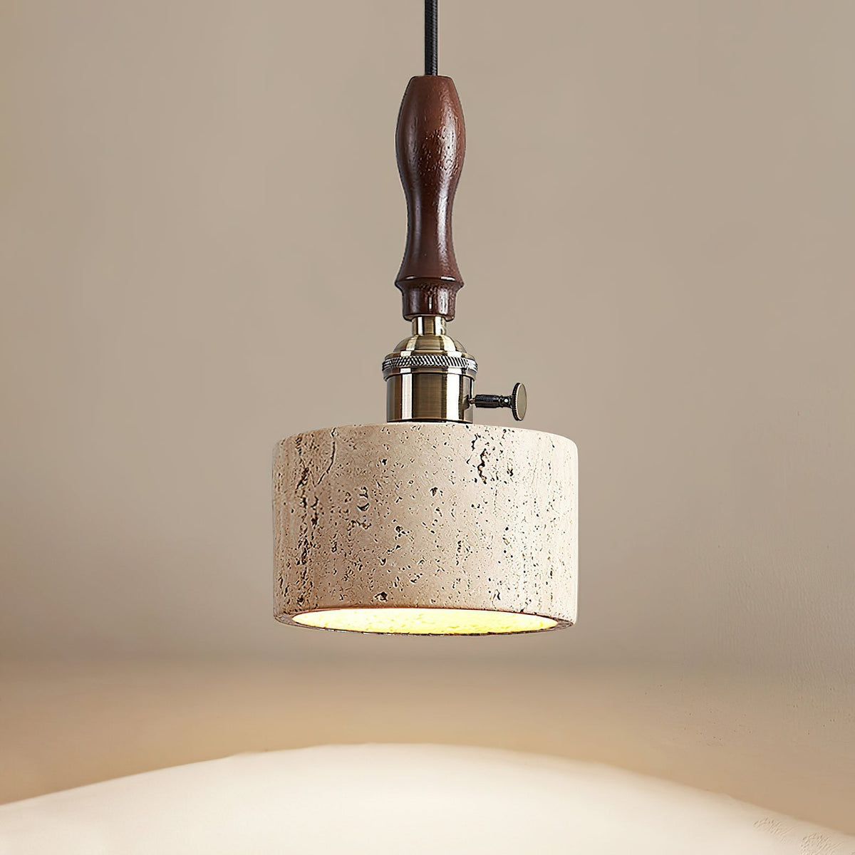 Sycaran Walnut Travertine Pendant Lamp
