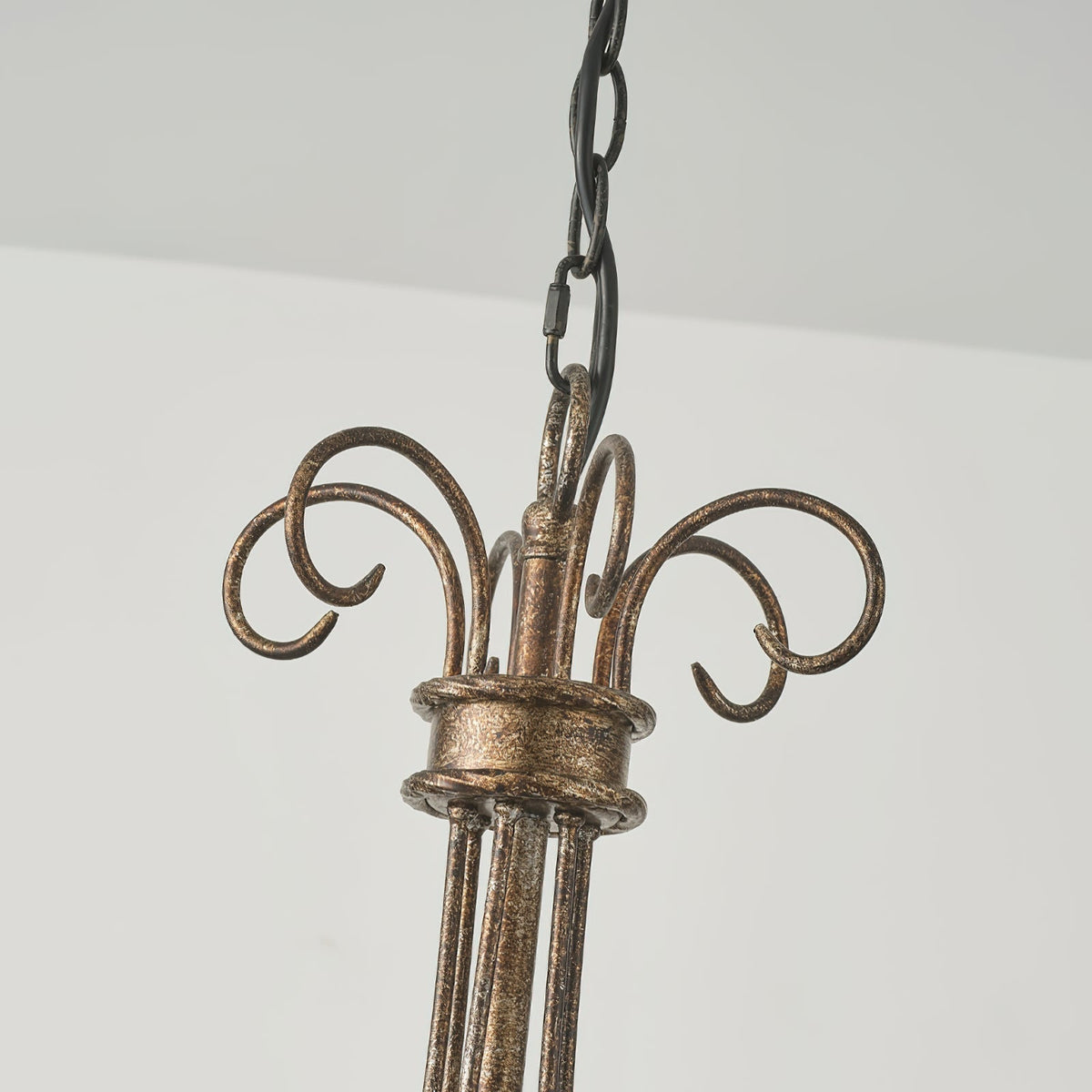 Itheira Vintage Industrial Rust Candlestick Chandelier