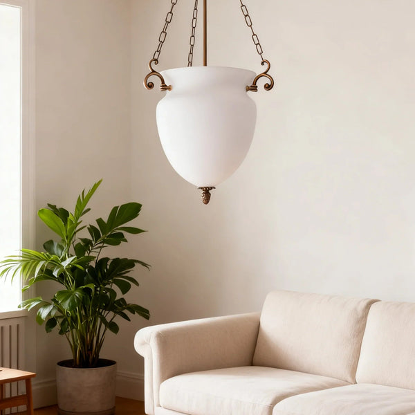 French Retro Glass Bud Chandelier