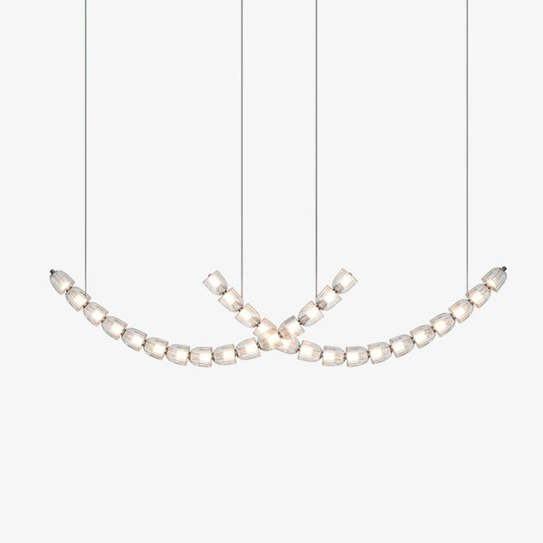 The Gabriel Curved LED Chandelier | Custom Size & Made-to-Order Lighting for Luxury Homes & Commercial Spaces