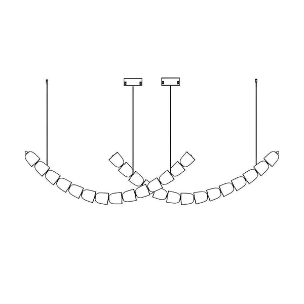 Cascade Modern Acrylic Chandelier