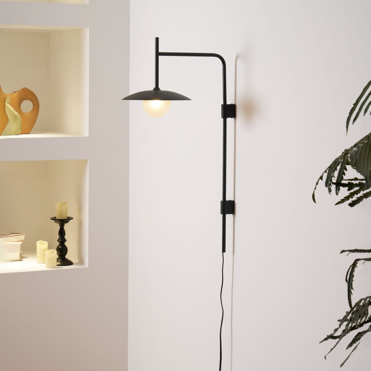 Gea Swing Arm Plug-in Wall Lamp