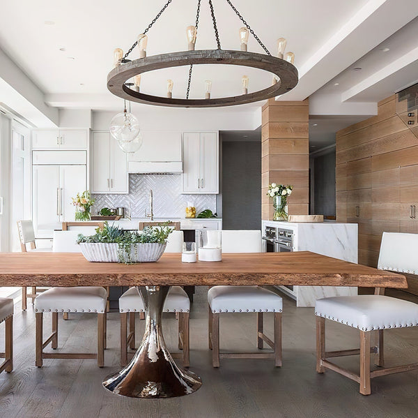 Armirila Vintage Industrial Wood Chandelier