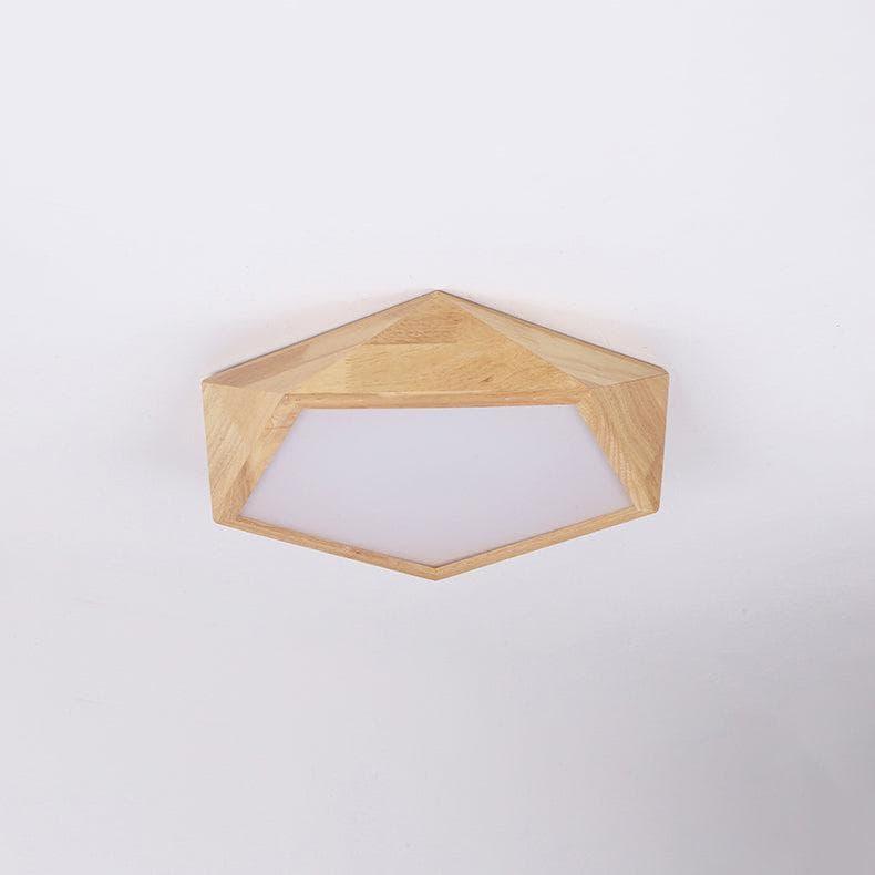 Geometric Wood Ceiling Light