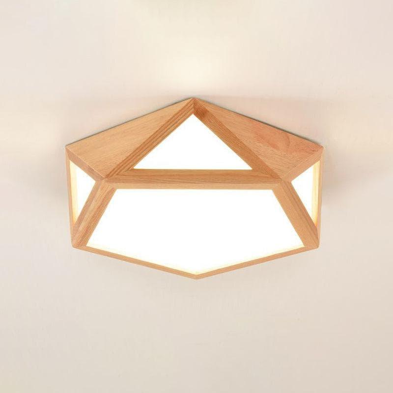 Geometric Wood Ceiling Light