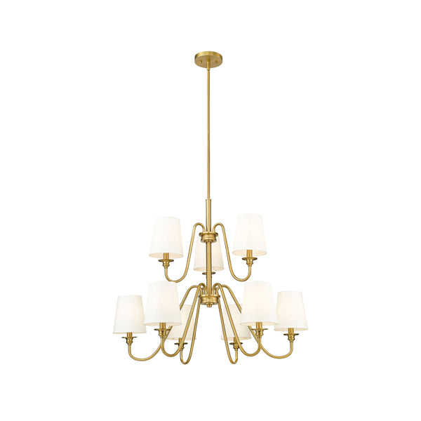 Vavenus Vintage Industrial Brass Fabric Chandelier