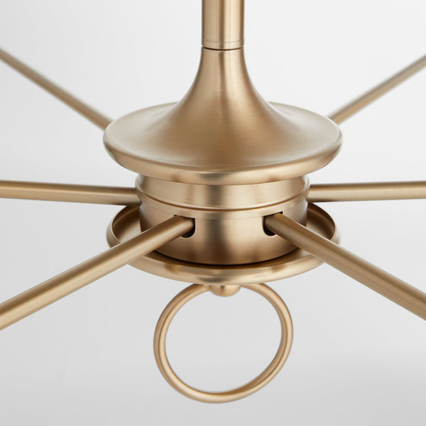 Olthean Vintage Industrial Brass Fabric Chandelier