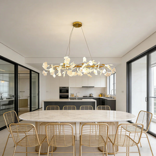 Gingko Ceramic Chandelier M