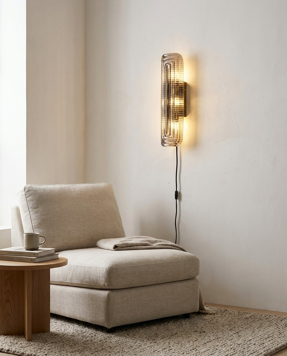 Linear Tube Glass Wall Sconce
