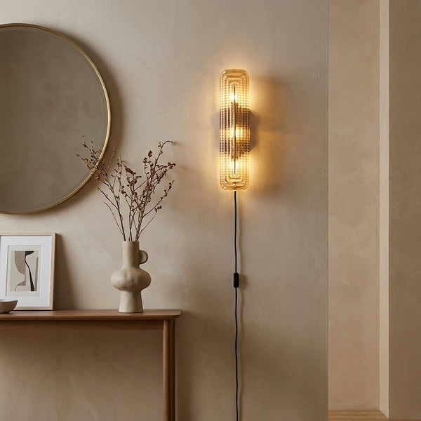 Linear Tube Glass Wall Sconce