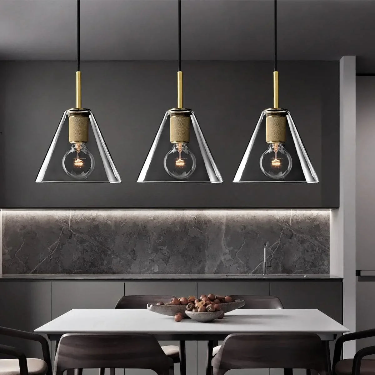 Glass Shaded Pendant Light