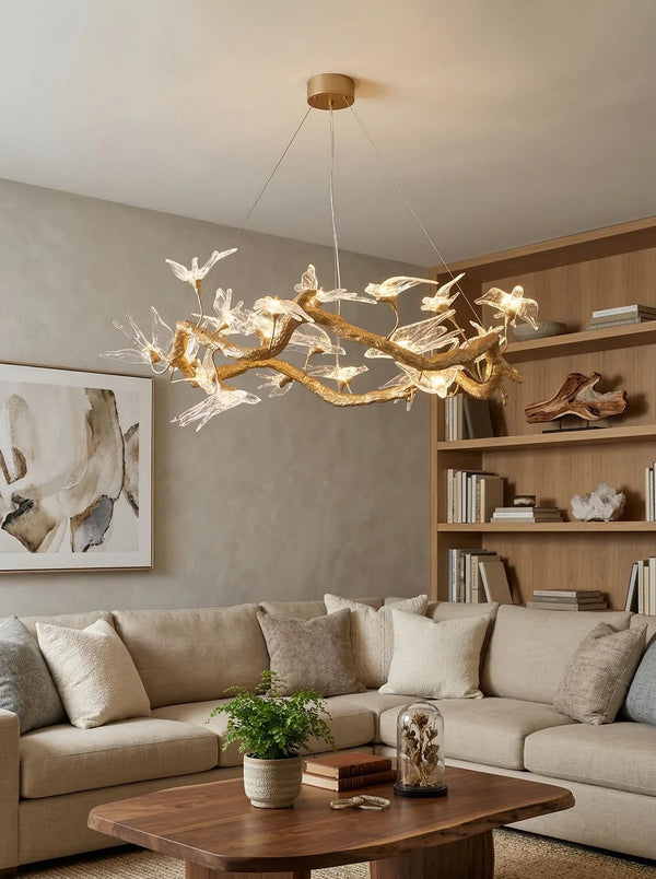 Glass Swallow Chandelier