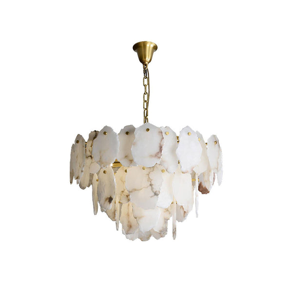 Gloire Brass Alabaster Chandelier