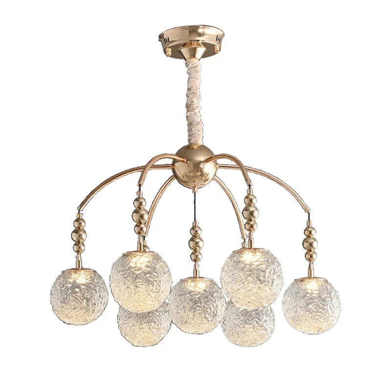 Gold Bubble Glass Pendant Light - Flush Mount Chandelier