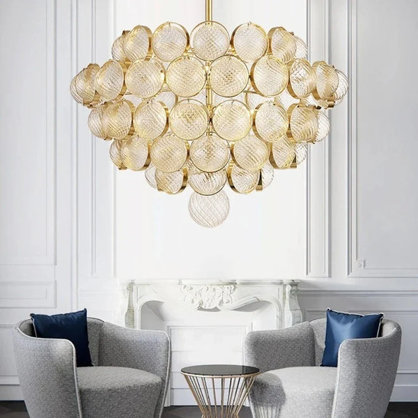 Gold Clear Glass Globe Pendant Light