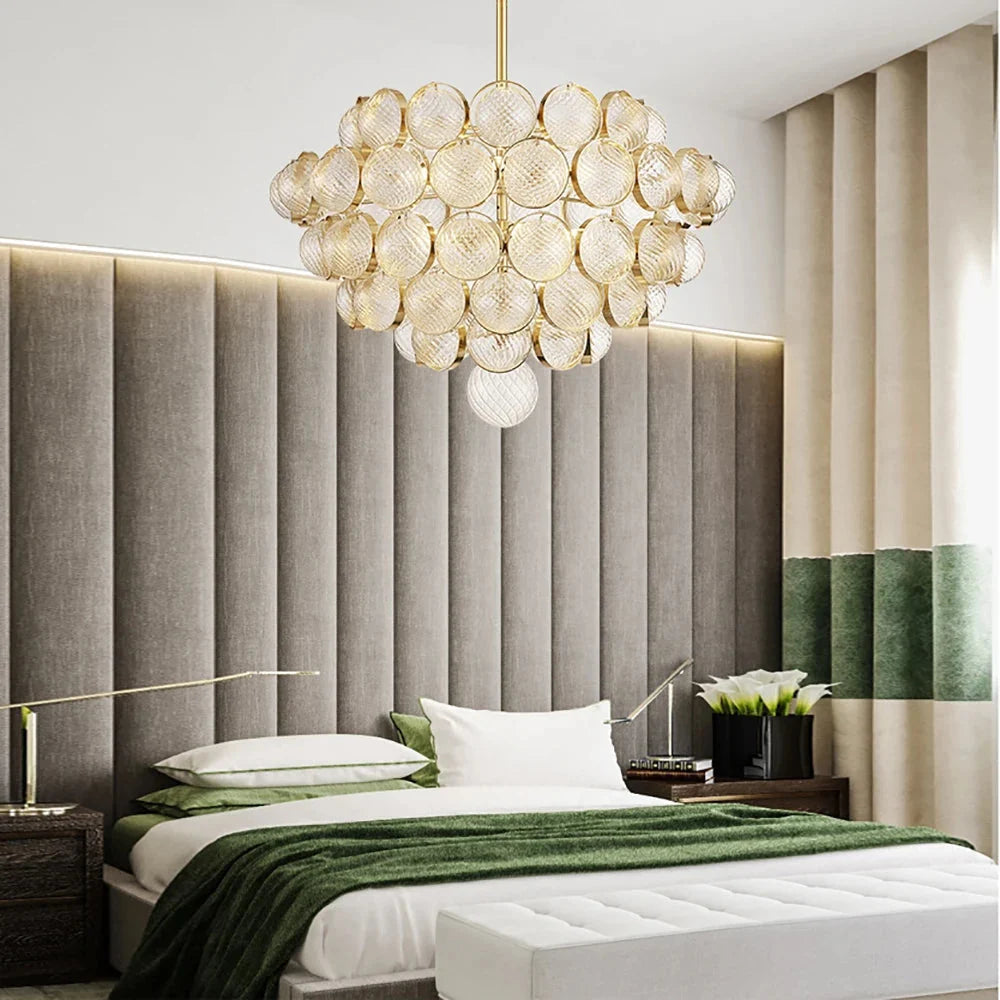 Gold Clear Glass Globe Pendant Light