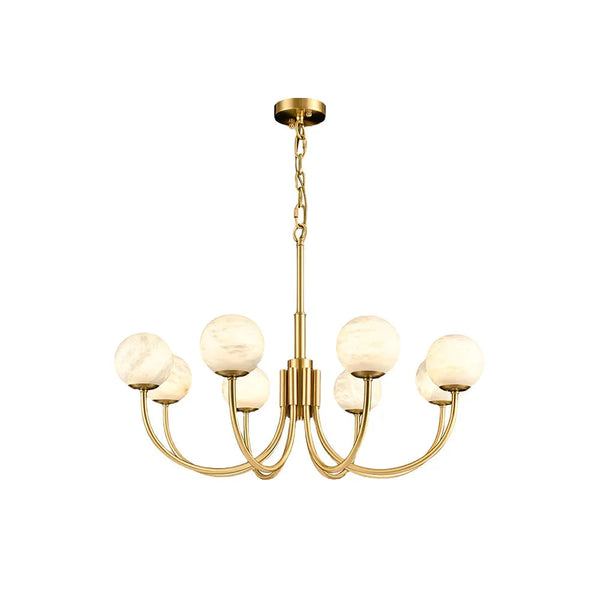 Alabaster Maytoni Erich Brass Chandelier