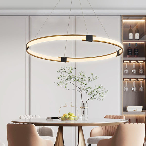 Lavi Chandelier Gold Ring LED Halo Modern