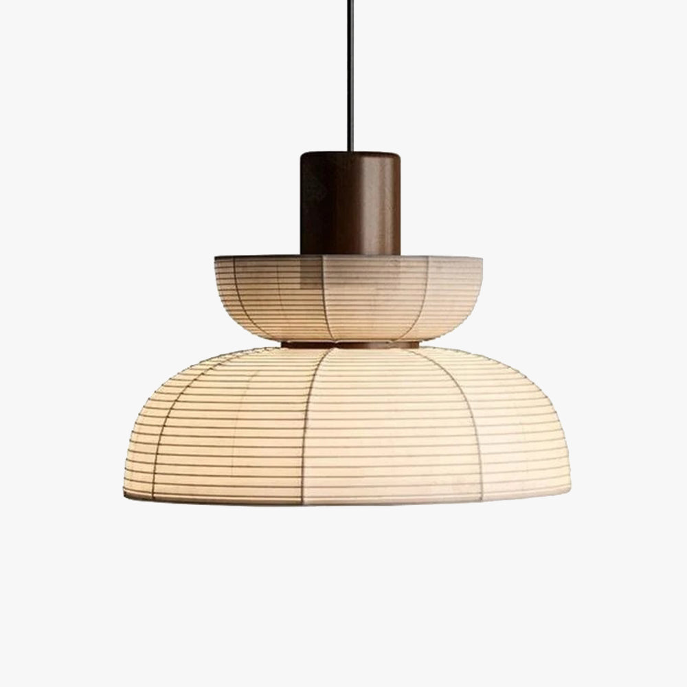 Ritta Pendant Light Neutral Paper Modern Fabric White
