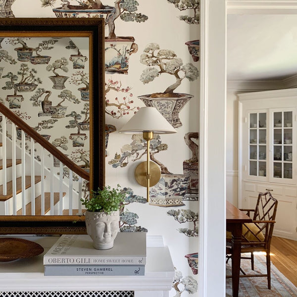 Zosilara Vintage Brass Fabric Wall Lamp