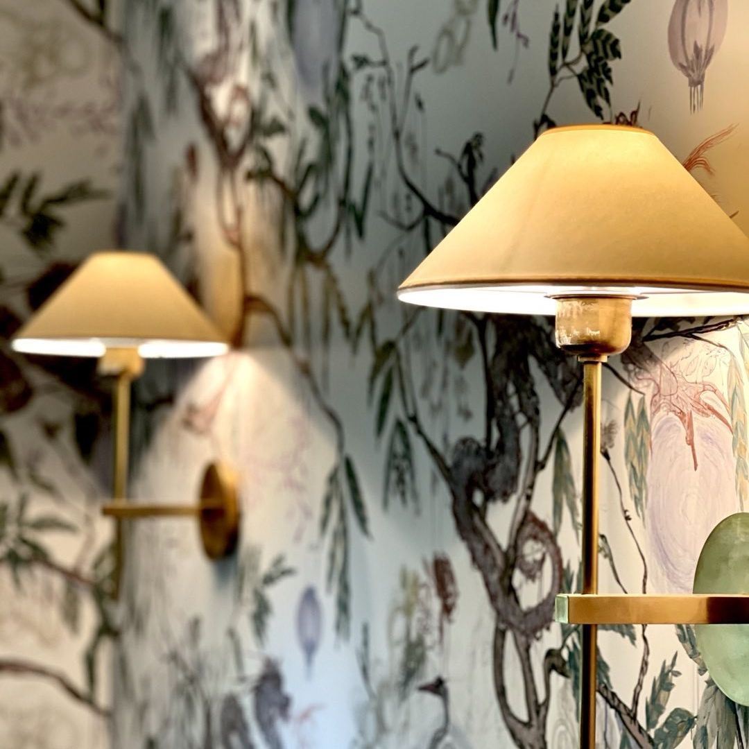 Zosilara Vintage Brass Fabric Wall Lamp