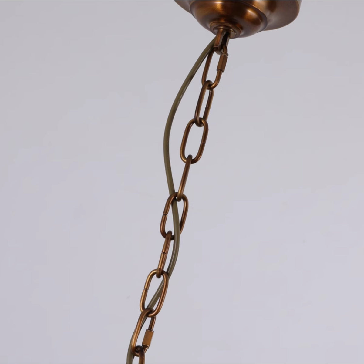 Ciphaen Postmodern Luxury Brass Glass Chandelier