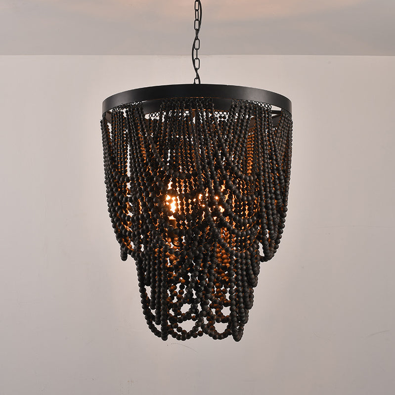 Ordore Postmodern Luxury Wooden Chandelier