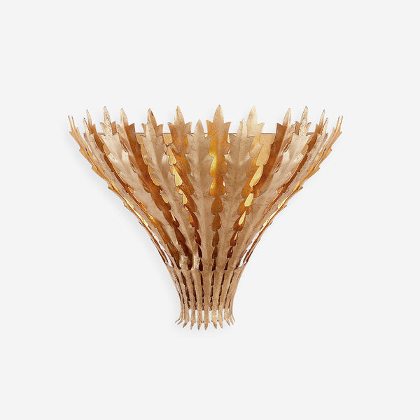 Wall Light Handmade Leaf Motif Metal Body Elegant Sconce