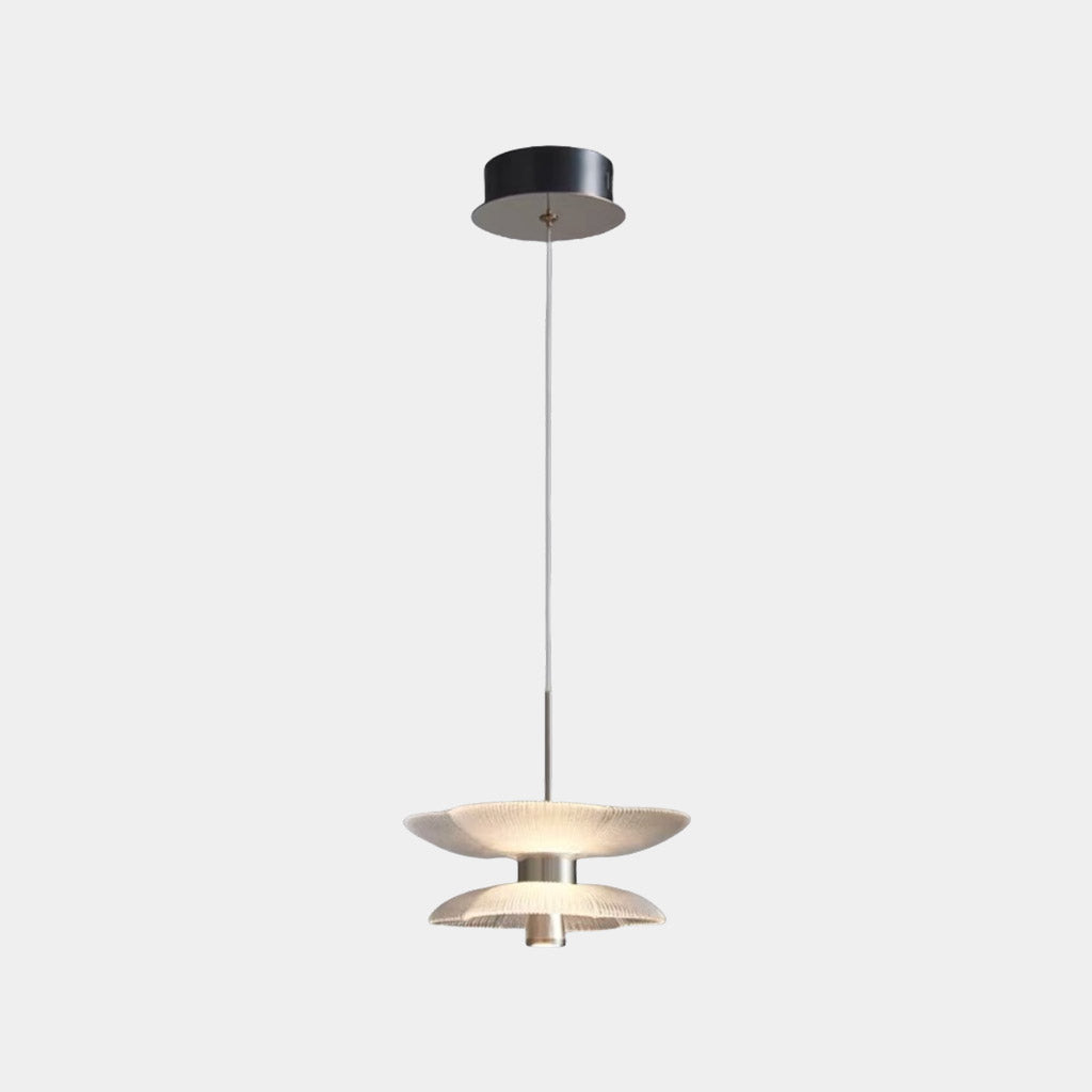 Hanging Pendant Light Glass Double-Layer Floral LED