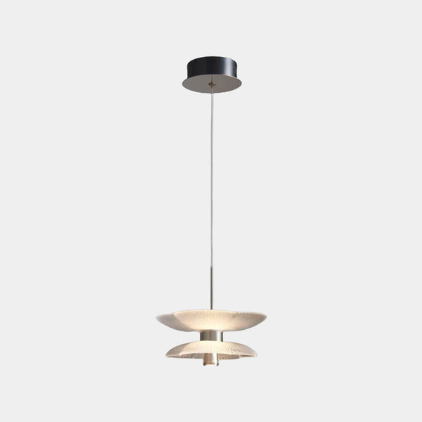 Hanging Pendant Light Glass Double-Layer Floral LED