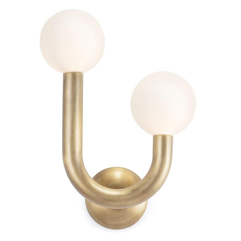 Zoshaos Modern Brass Glass Wall Lamp