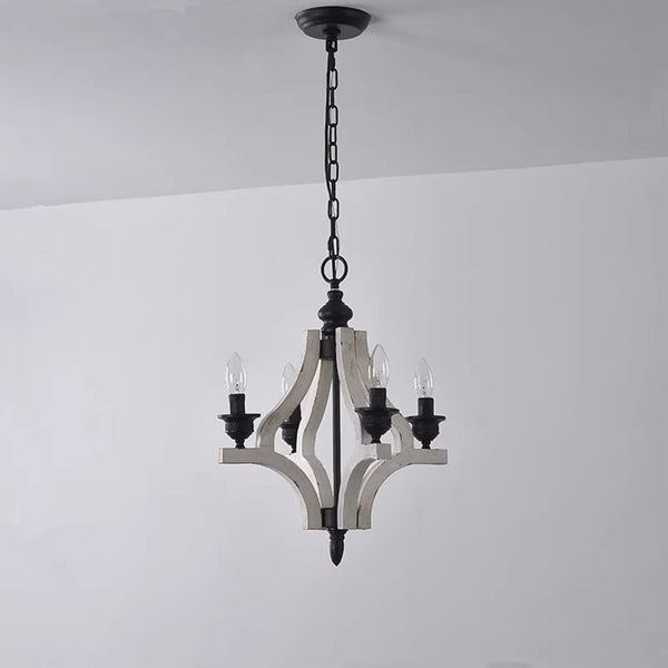 Ephaos Vintage Industrial Wooden Chandelier