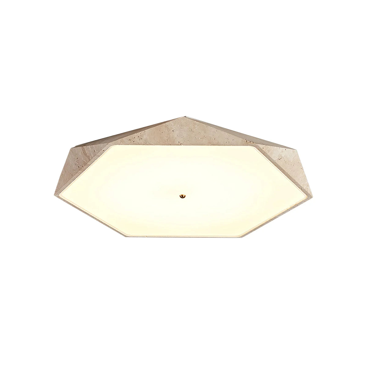 White Round Wooden Ceiling Lamp