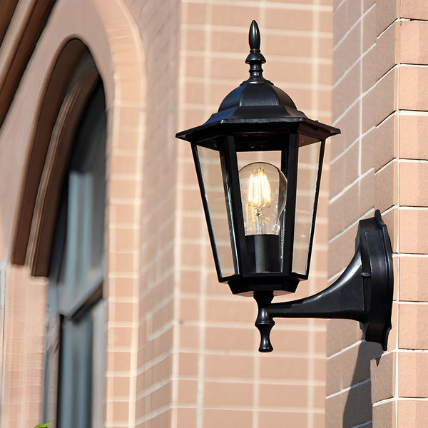 Norris Retro Hexagonal Outdoor Lights Wall Lamp