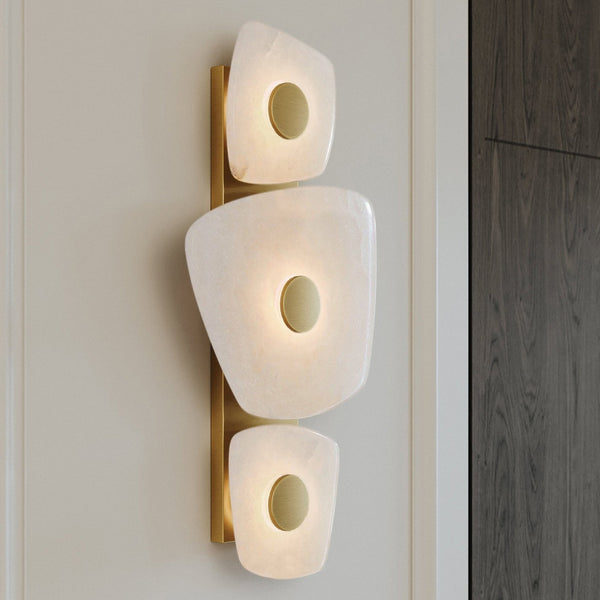 Itheora Brass Alabaster Wall Lamp