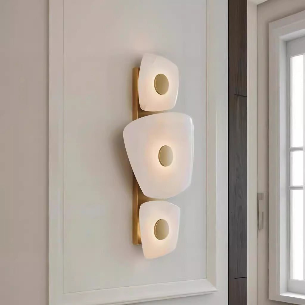Alabaster Eclipse Round Wall Light