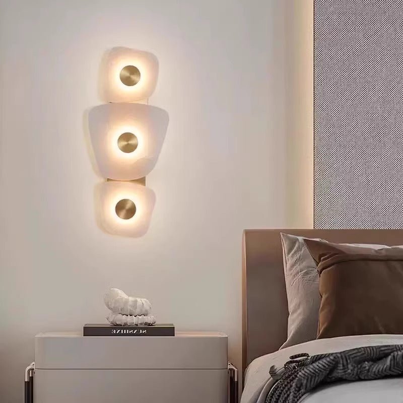 Alabaster Eclipse Round Wall Light