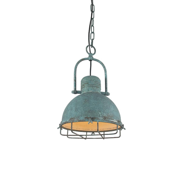 Hopedale Vintage Industrial Antique Green Pendant Light