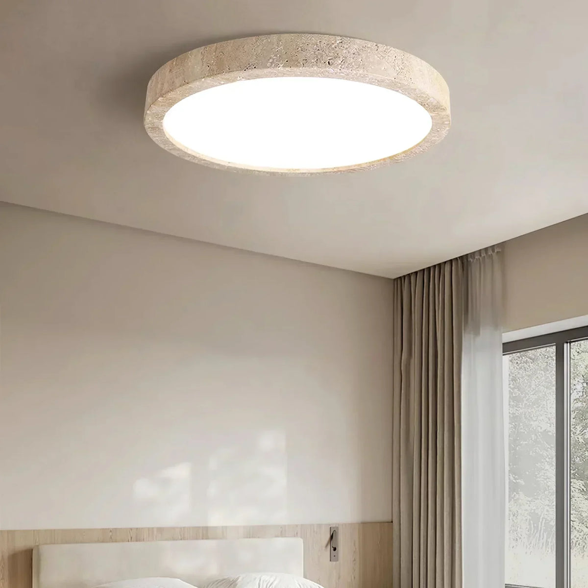Horizon Travertine Ceiling Light