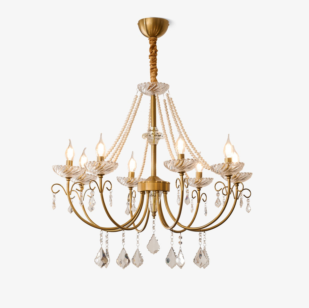 Imperial Pearl Crystal Chandelier