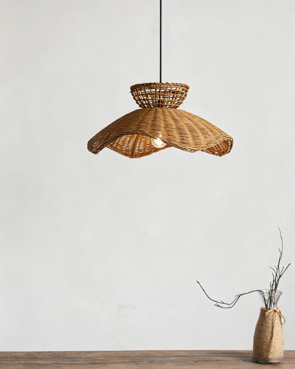 Raviraine Rattan Wave Pendant Light