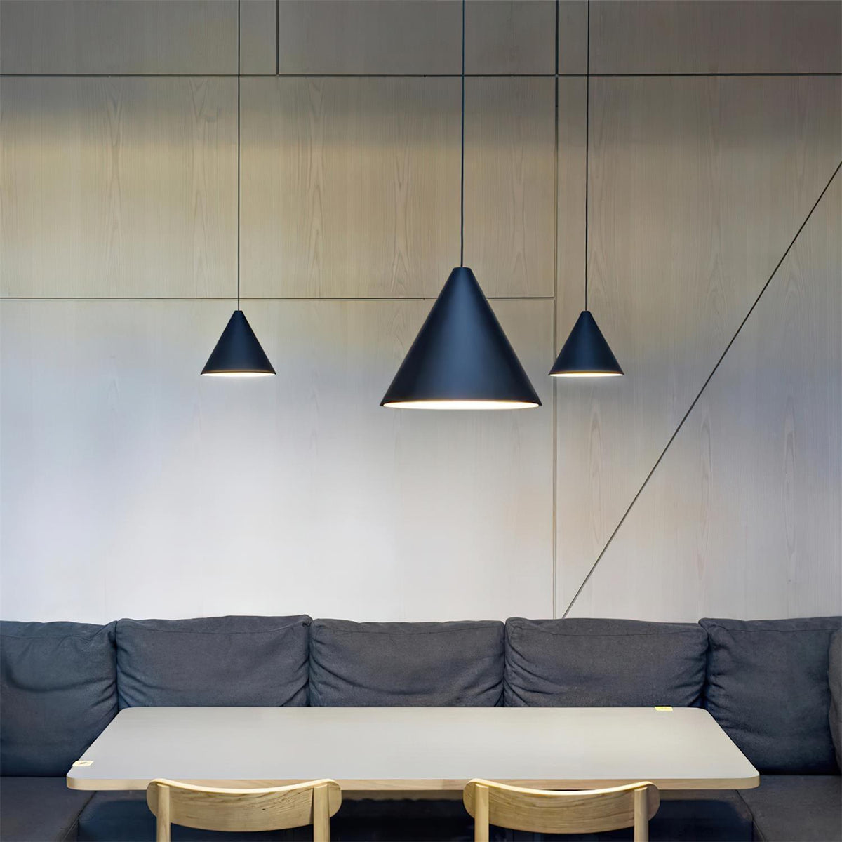 Pendant Light Black Cone Shade Industrial