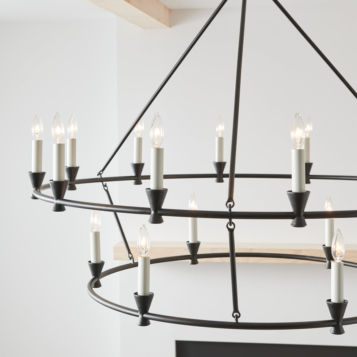 Ovyneth Vintage Industrial Brass Chandelier