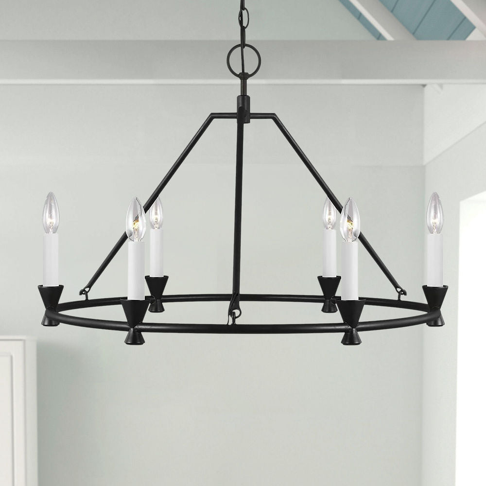 Ovyneth Vintage Industrial Brass Chandelier