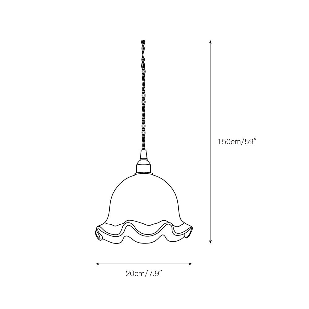 Allirora Elegance Brass Glass Pendant Lamp