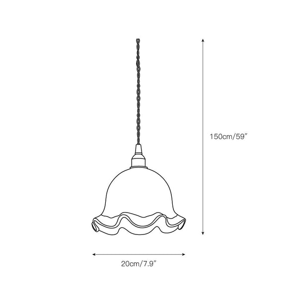 Allirora Elegance Brass Glass Pendant Lamp