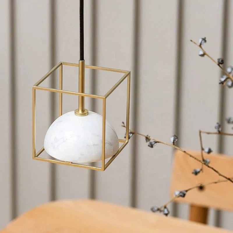 Travertine Cone Pendant Light