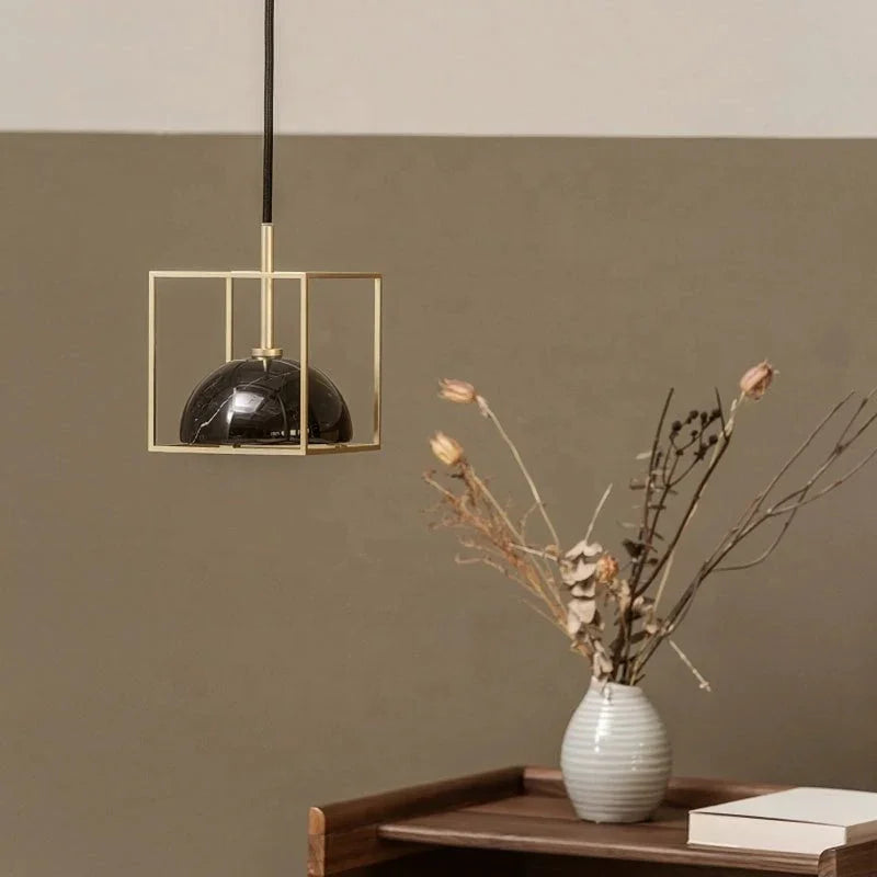 Travertine Cone Pendant Light