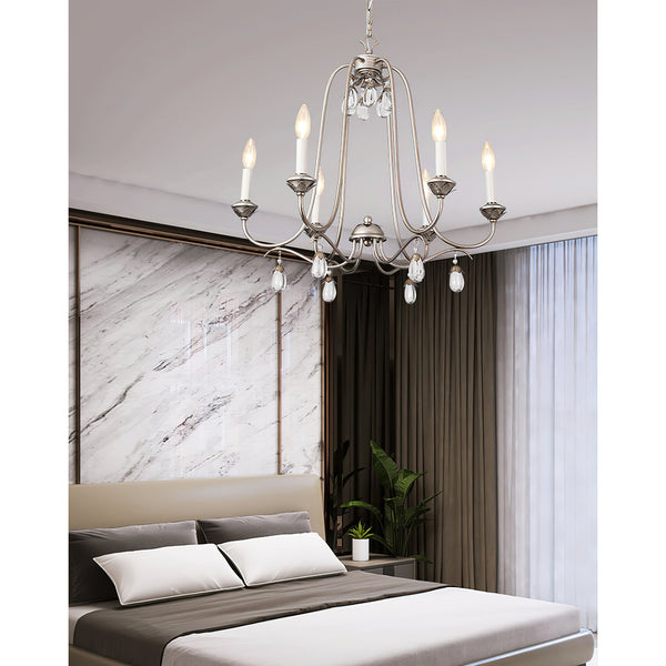 Ocara Vintage Industrial Luxury Brass Crystal Chandelier